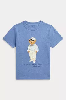 Футболка из 100% хлопка Polo Ralph Lauren, голубой
