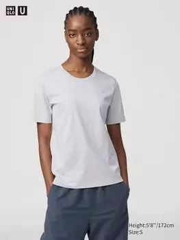 Футболка из 100% хлопка supima Uniqlo, серый
