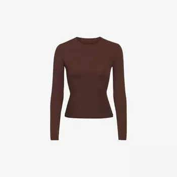 Футболка из эластичного джерси Skims, какао
