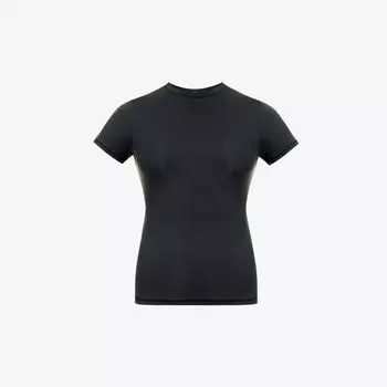 Футболка из эластичного джерси подходит всем Skims, оникс