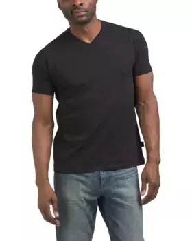 Футболка из эластичного джерси с V-образным вырезом Kenneth Cole, черный