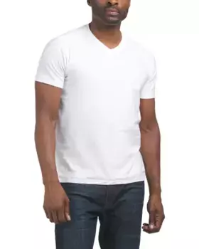 Футболка из эластичного джерси с V-образным вырезом Kenneth Cole, белый