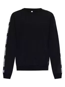 Футболка из эластичного хлопка Moschino, черный