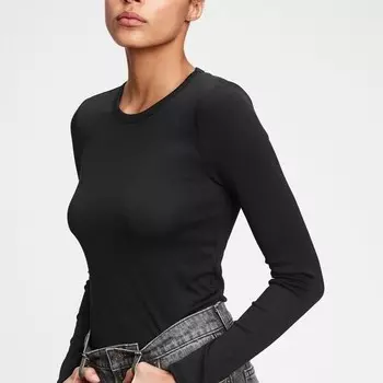 Футболка из эластичного хлопка supima и модала Gap, черный