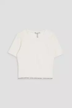 Футболка из эластичного хлопкового джерси STELLA MCCARTNEY, белый