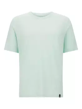 Футболка из эластичного льняного трикотажа Boggi Milano, зеленый