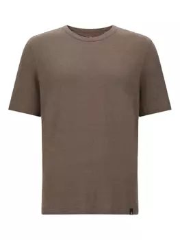 Футболка из эластичного льняного трикотажа Boggi Milano, коричневый