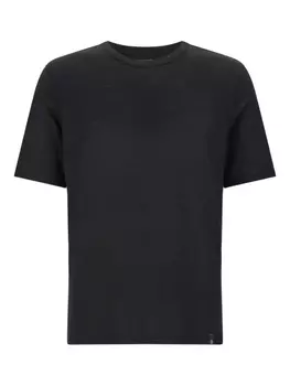 Футболка из эластичного льняного трикотажа Boggi Milano, черный