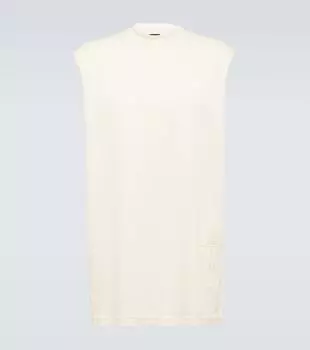 Футболка из брезента из хлопкового джерси Rick Owens, белый