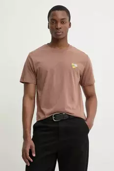 Футболка из цельного хлопка OWENS Solid, коричневый