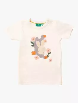 Футболка из чистого органического хлопка baby rabbit Little Green Radicals, кремовый/разноцветный