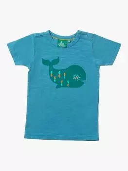 Футболка из чистого органического хлопка baby whale Little Green Radicals, синий