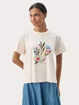 Футболка из чистого органического хлопка nahid flowers Part Two, белый