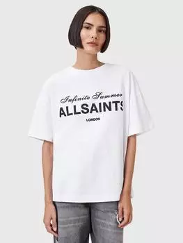 Футболка из чистого органического хлопка с логотипом avri AllSaints, белый/разноцветный