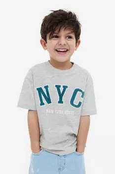 Футболка из джерси H&M, серый