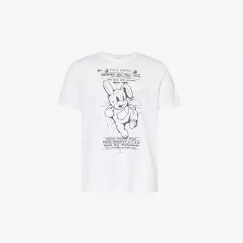 Футболка из джерси из органического хлопка с круглым вырезом и принтом кролика Ps By Paul Smith, белый
