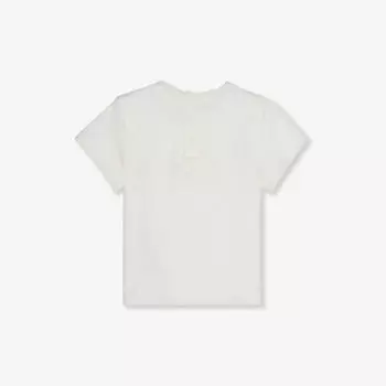 Футболка из джерси из органического хлопка с логотипом для детей от 18 месяцев до 2 лет Chlo, белый