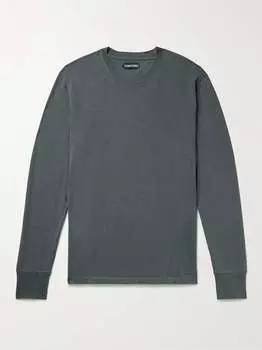 Футболка из джерси из смеси лиоцелла и хлопка TOM FORD, серый