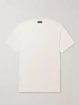 Футболка из джерси из смеси лиоцелла и хлопка TOM FORD, белый