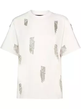 Футболка из джерси Philipp Plein Fringe, белый