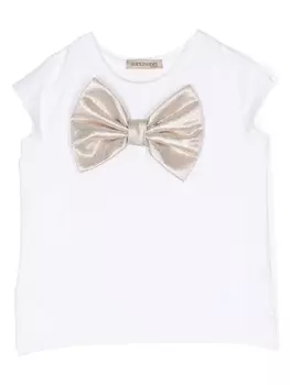 Футболка из джерси с бантом Hucklebones London, белый