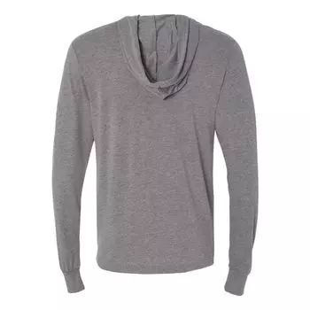 Футболка из джерси с капюшоном и длинными рукавами Bella+Canvas