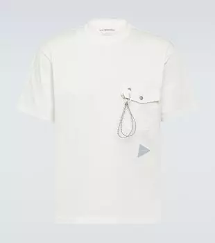 Футболка из джерси с карманами And Wander, белый