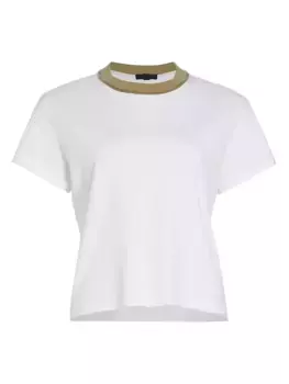 Футболка из джерси с короткими рукавами Atm Anthony Thomas Melillo, цвет white oil green