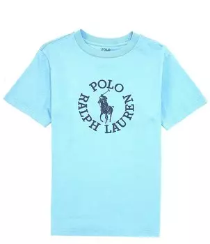 Футболка из джерси с короткими рукавами и логотипом Big Pony для мальчиков Polo Ralph Lauren Big Boys 8–20, синий