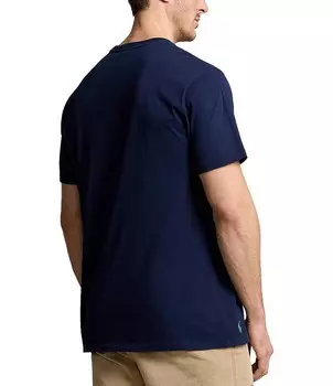 Футболка из джерси с короткими рукавами и логотипом Polo Ralph Lauren Big & Tall Classic Fit 1967, синий