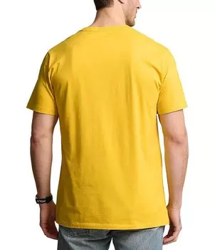 Футболка из джерси с короткими рукавами и логотипом Polo Ralph Lauren Big & Tall Classic Fit 1967, желтый