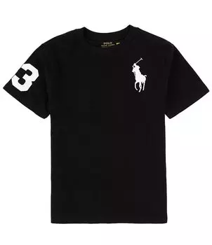 Футболка из джерси с короткими рукавами Polo Ralph Lauren Big Boys 8–20, черный