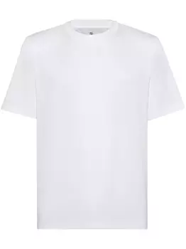 Футболка из джерси с круглым вырезом Brunello Cucinelli, белый