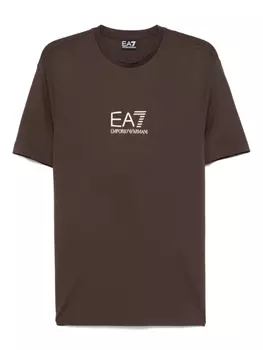 Футболка из джерси с круглым вырезом Ea7 Emporio Armani, коричневый