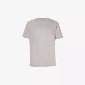 Футболка из джерси с круглым вырезом и отделкой в рубчик Emporio Armani, цвет grigio melmed