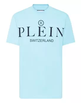 Футболка из джерси с круглым вырезом SS Iconic Plein Philipp Plein, цвет Light Blue
