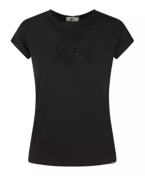 Футболка из джерси с логотипом из стразов Herno, черный