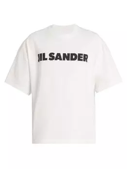 Футболка из джерси с логотипом Jil Sander