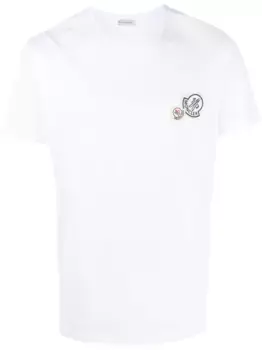 Футболка из джерси с нашивкой-логотипом MONCLER, белый