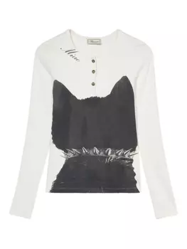 Футболка из джерси с принтом Blumarine, белый