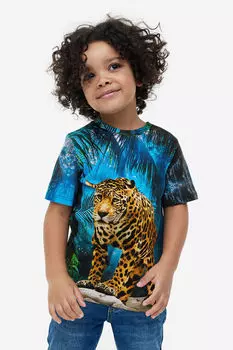 Футболка из джерси с принтом H&M, синий