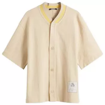 Футболка из джерси с воротником-поло Jacquemus, бежевый