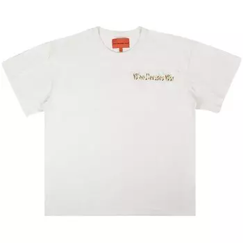 Футболка из джерси Who Decides War с именной табличкой Белая