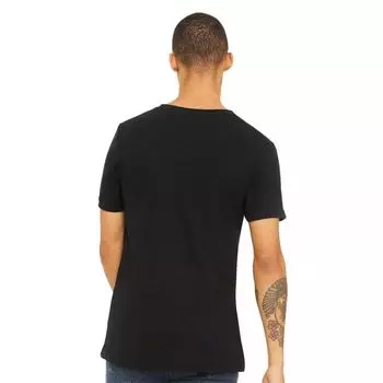 Футболка из фактурного джерси с V-образным вырезом Bella+Canvas