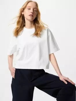 Футболка из фактурного джерси Uniqlo, белый