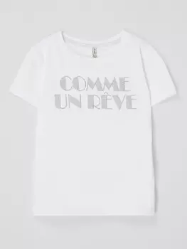 Футболка из фантазийной пряжи модель "Женка" Only, белый