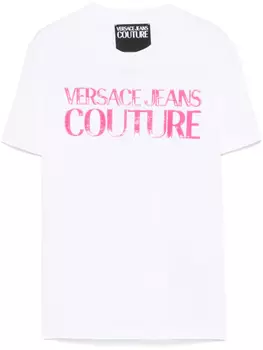 Футболка из хлопчатобумажного джерси Versace Jeans Couture, белый