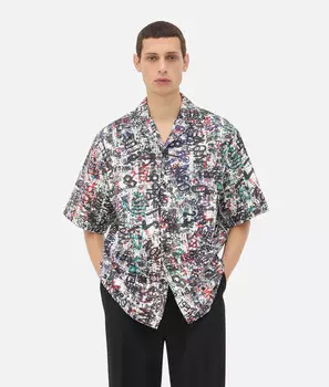 Футболка из хлопчатобумажной шерсти с эффектом памяти Bottega Veneta