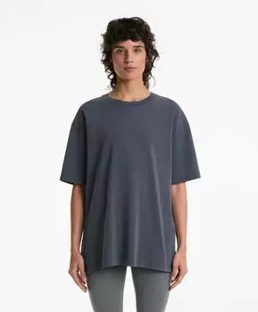 Футболка из хлопчатобумажной смеси с коротким рукавом Oysho, цвет Steel