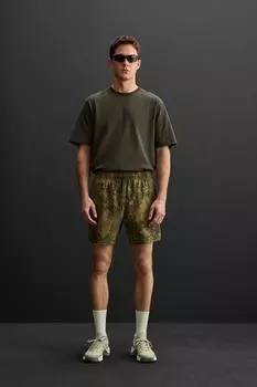 Футболка из хлопчатобумажной смеси ZARA, зеленый